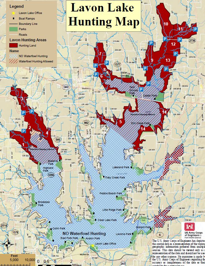 Lavon Lake Hunting Map